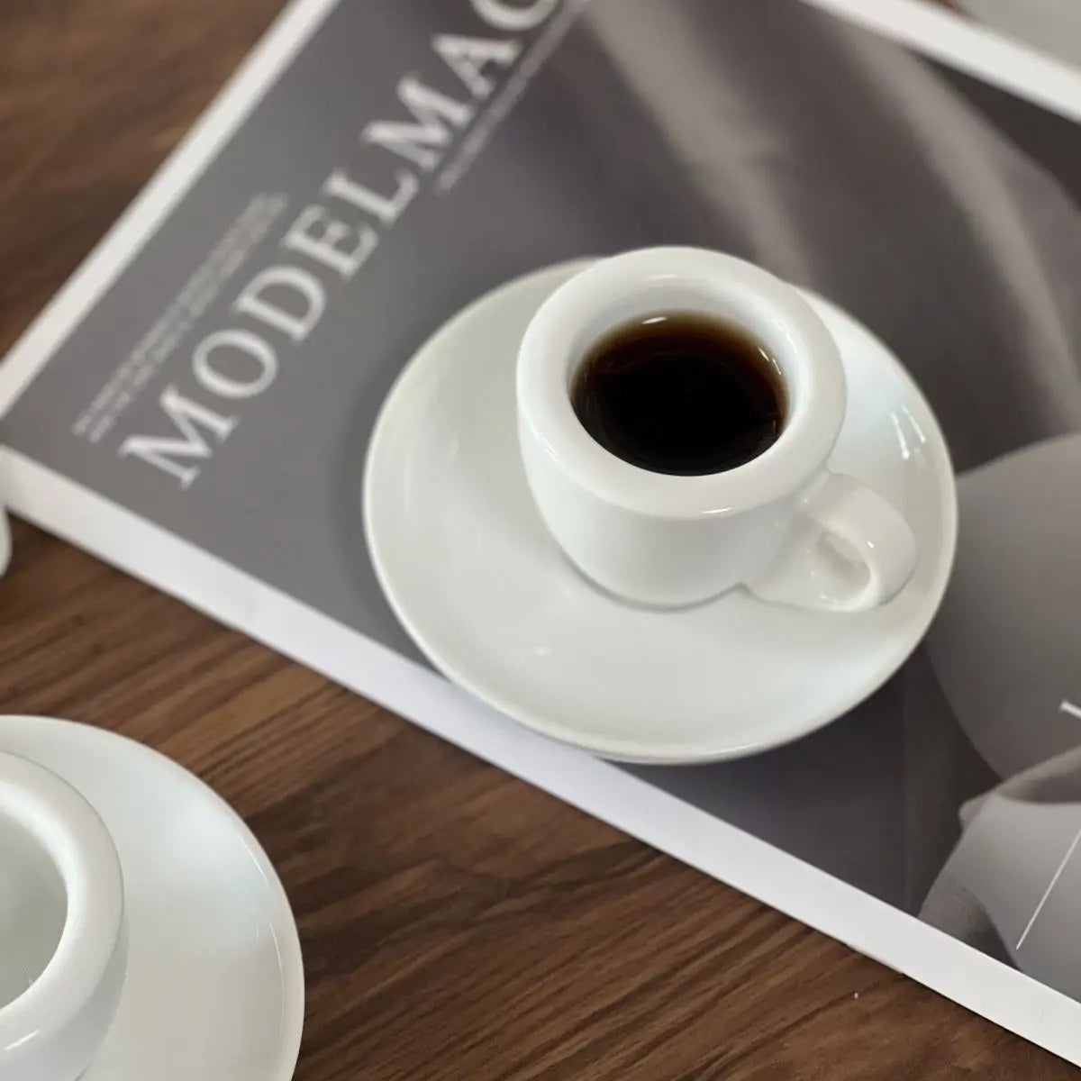 60ml White Espresso Italian Coffee Concentration Cup 9mm Thickened Cup Wall Cup Saucer Ceramic Coffee Cups Set Competition Cup.