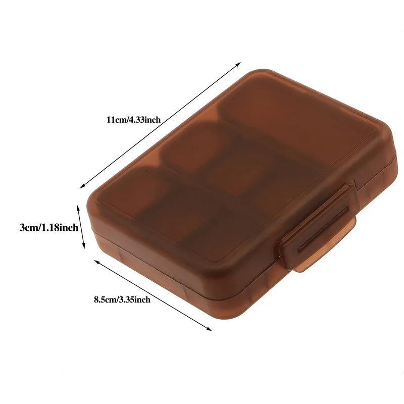 Weekly 6/7/8/10/21 Grids Pill Box Medicine Organizer Black Plastic Storage Box Container Portable Pill Case