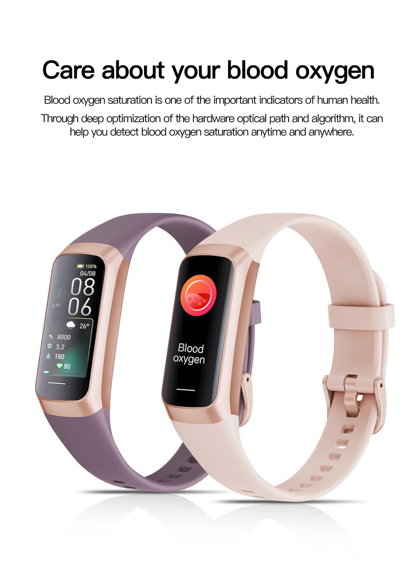 LIGE Amoled Smart Watch Smartwatch Band Women Heart Rate Blood Waterproof Connected Smart Bracelet Sport Fitness Tracker  Watch.