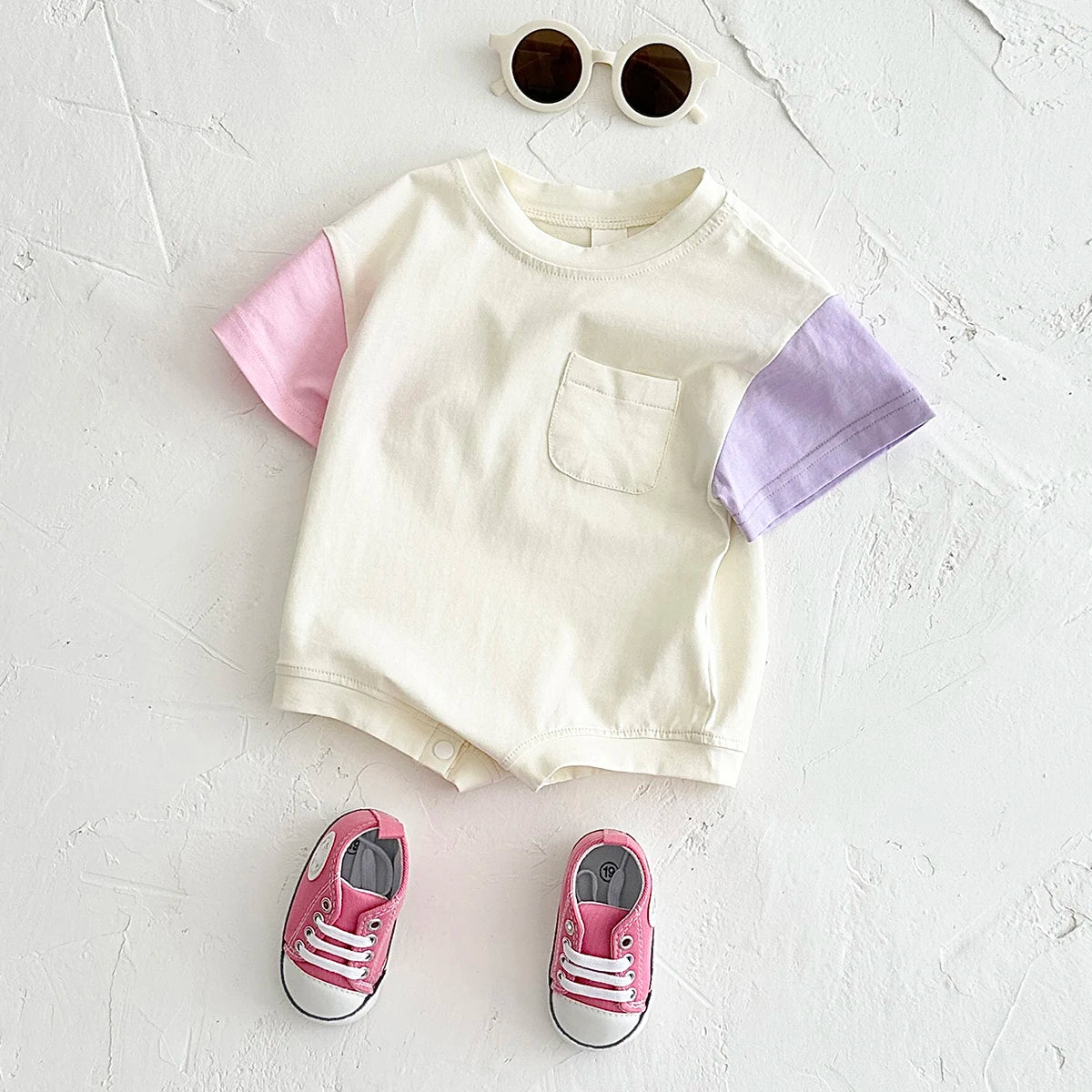 Sommer Baby kleidung Stram pler kurz ärmel ige Dreieck Bodysuit Baumwolle Kinder kleidung Neugeborene Jungen Mädchen Tasche Overall 0-18m.