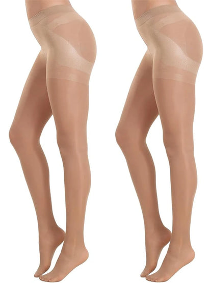 40D Sheer Tights Women 1 Pair Black Stockings Control Top Pantyhose with Run Resistant 2025 New Autumn Basic Tights