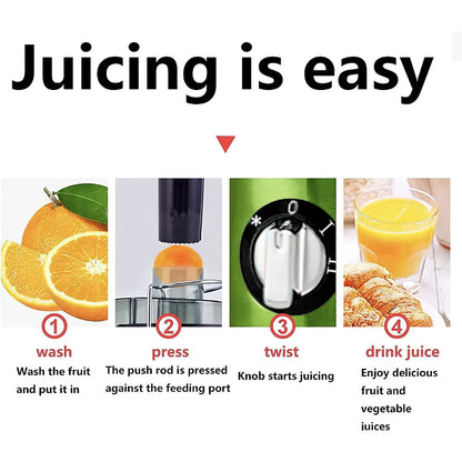400W Electric Juicer Machine Juicer Wide fall for Whole Fruit Juicer Juicer vegables Fruit mix Blender with boot.