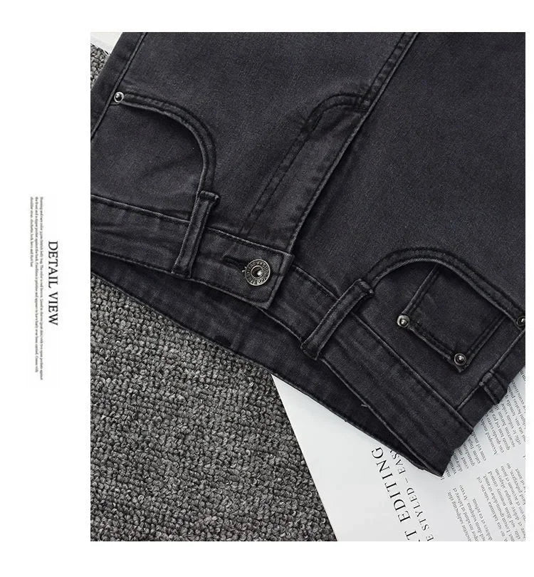 High-waisted Slimming Jeans Women's Cropped Pants Spring Autumn 2021 New Elastic Tight Slims Smooths Your Silhouette Pencil.