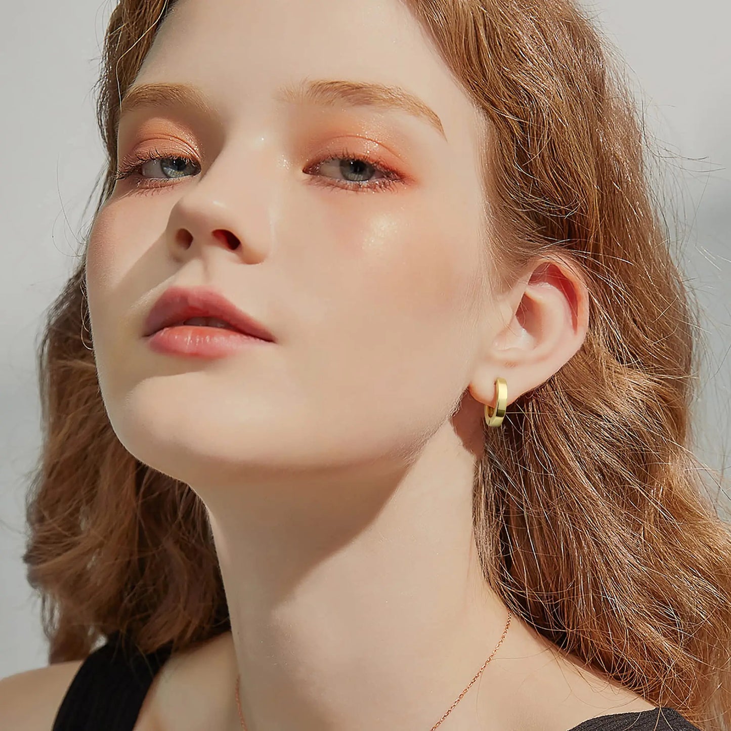 Shevalues Hoop Earrings for Women 14K Gold Plated Jewelry Set for Men New Luxury Piercing Ear Rings Hypoallergenic Earrings.