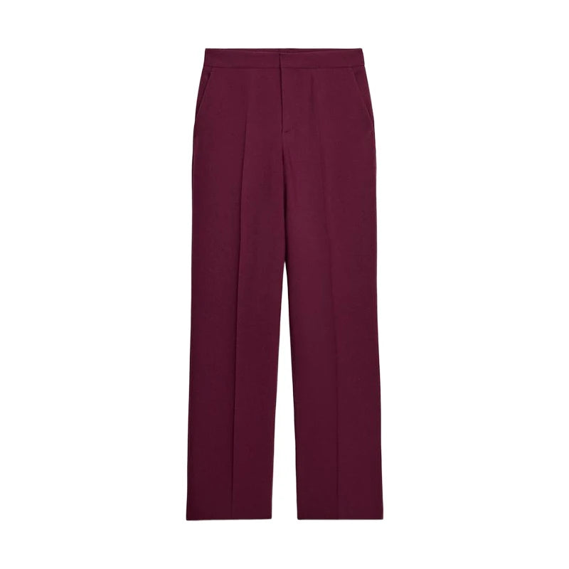 Straße frauen Feder Anzug Blazer Hosen Set Revers Schulter Pads Volle Hülse Jacken Taschen Gerade Hose 2025, Herbst dame Anzug