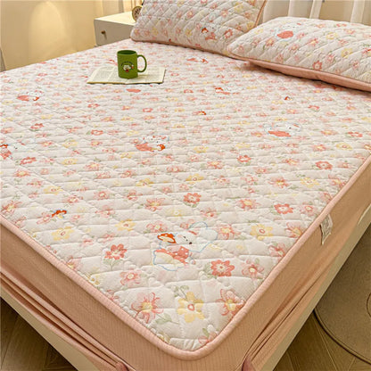 Non-slip Bed Cover Queen/King Size Bedspread Thicken Bed Linen Home Mattress Protector cubre colchón (Pillowcase Need Order)