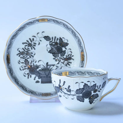 Classical Cup and Saucer Flower Basket Coffee Mug Afternoon Tea Cup Dessert Saucer Home Drinking Cup Saucer Valentine's Day Gift.