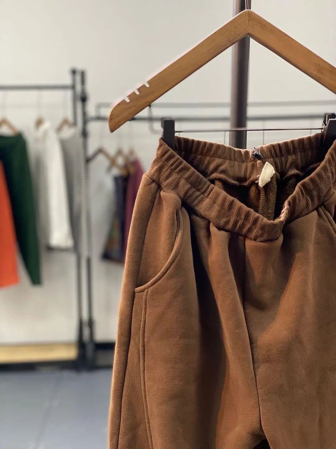 Autumn/Winter 150kg American Retro Cuffed Casual Trousers Men's Korean Slimming Patchwork Fleece-lined Harem Trousers Sweatpants