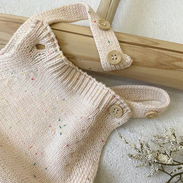 2024 neue Herbst Neugeborenen Baby Mädchen Jungen Stricken Bodys Ärmel Einfarbig Gestrickte Infant Baby Overall Baby Kleidung.