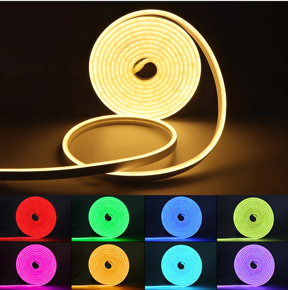 RGB Neon Light LED Strip ZigBee 5V USB Flexible RGB Rope Tube Lamp Warm/White Dimmable Lights for Tuya SmartThing Alexa Google.