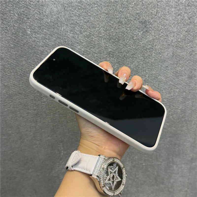 Luxury Solid Color PU Leather Magsafe Case For iPhone 17 Air 17Pro 17Pro Max Active Touch Camera Button Lens Protection Cover.