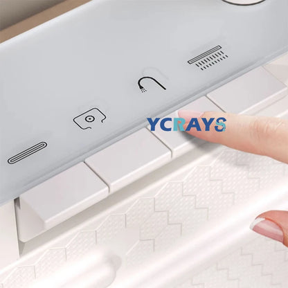 YCRAYS White Nano Kitchen Sink Large Single Slot Waterfall Integrated Digital Display Faucet Soap Dispenser Cup Washer Pure Tap
