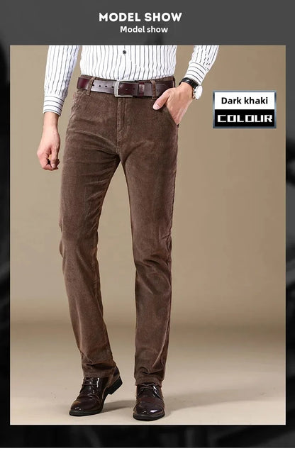 Herren Cord-Freizeithose, gerades Bein, lockere Passform, Jugend, Winter, dicke warme Samt-Jogginghose, Jogginghose, Baggy-Jogginghose.