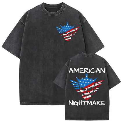 Cody Rhodes The American Nightmare Graphic T Shirt Men Women Fashion 90s Vintage Washed T Shirts Casual Cotton Oversized T-shirt.