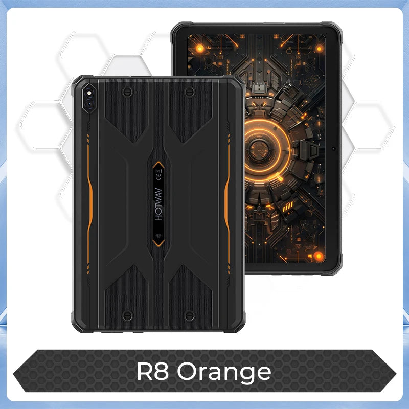 HOTWAV R8 Rugged Tablet 10.1'' HD+ Display 10800mAh Massive Battery Pad Android 14 OS Octa-core 4GB 128GB Tablet PC Global