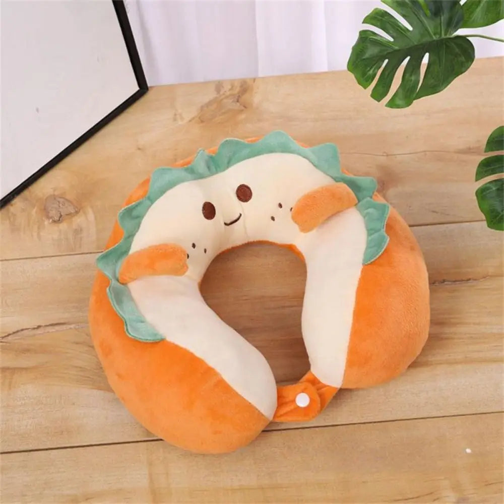 U-Shaped Pillow Cute Headrest Pillow Neck Car Sleeping Pillow Household Neck Protection Detachable Washable Neck Pillow.