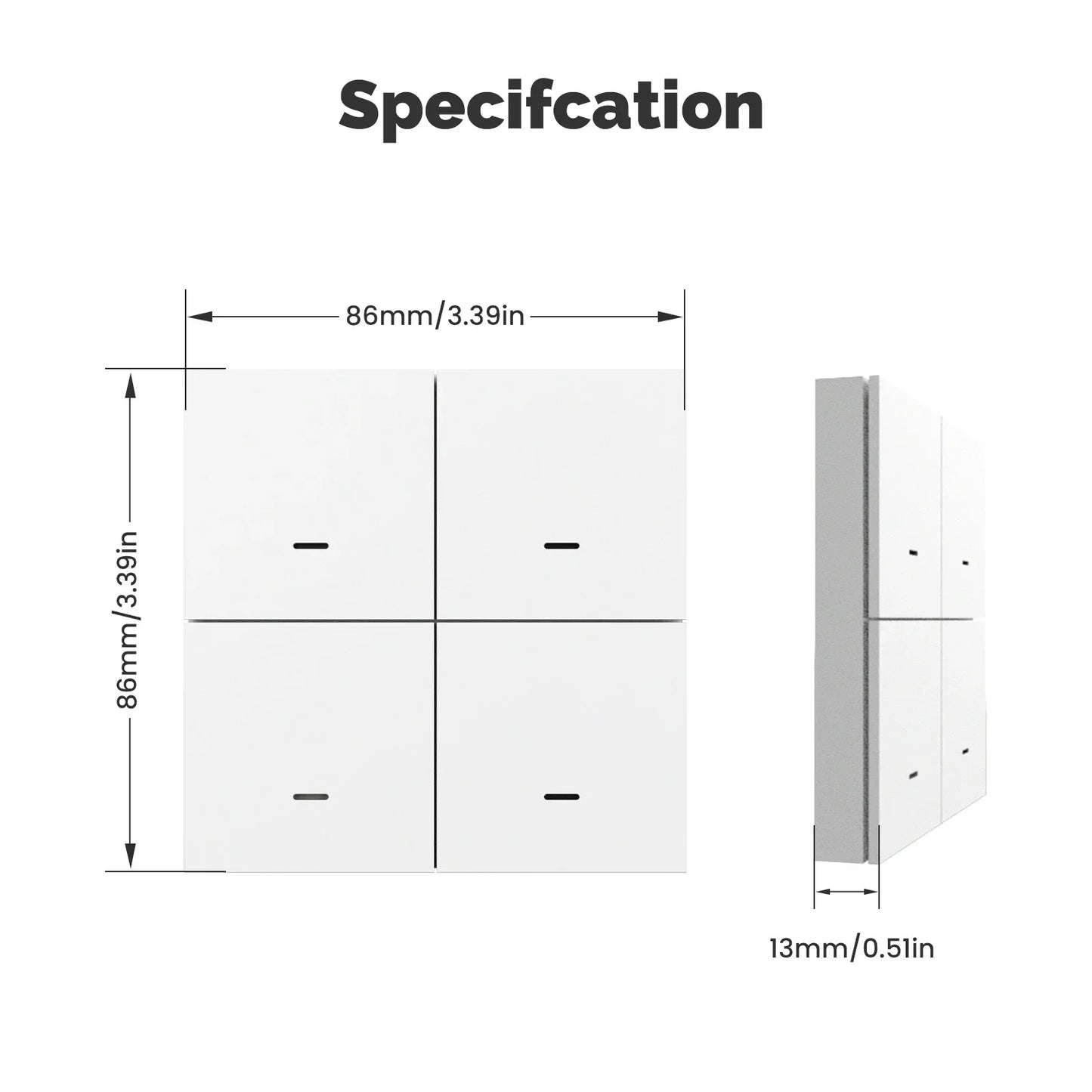 MOES ZigBee Szenenschalter, 4-fach, kabellos, 12 Drucktasten, Tuya-Controller, Automatisierungsszenario, batteriebetrieben, funktioniert mit Smart Life.