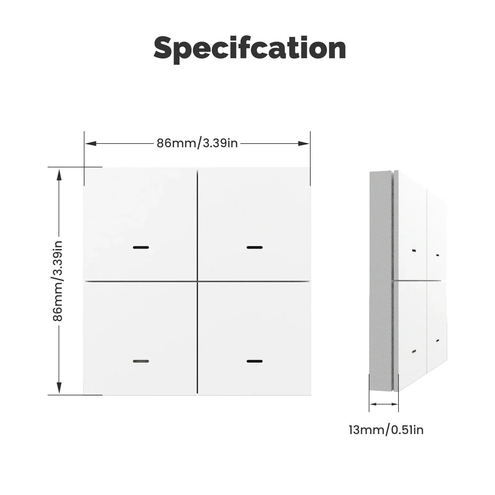 MOES ZigBee Szenenschalter, 4-fach, kabellos, 12 Drucktasten, Tuya-Controller, Automatisierungsszenario, batteriebetrieben, funktioniert mit Smart Life.