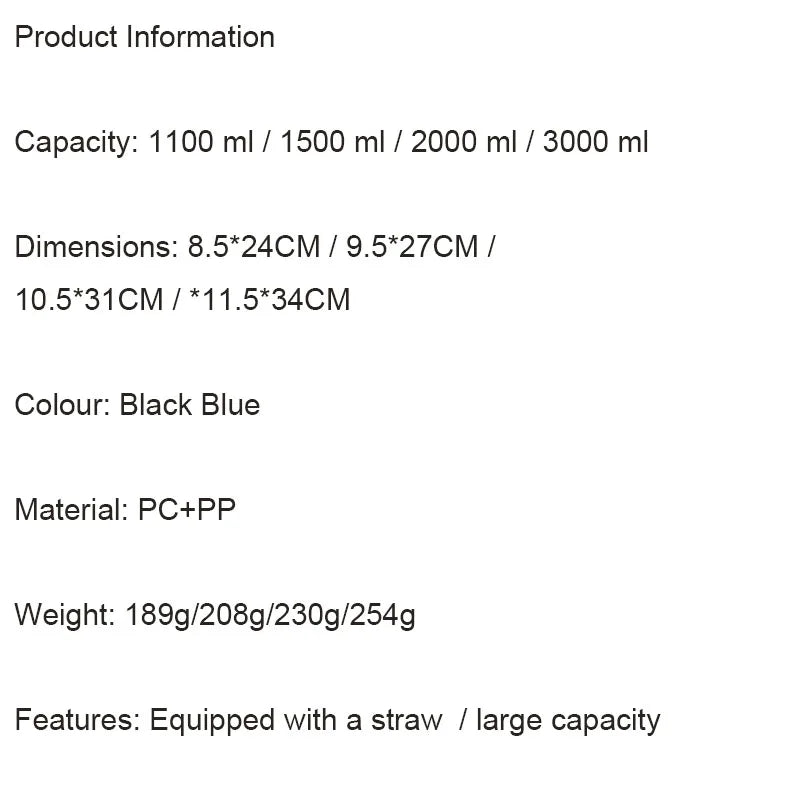 Super-large Capacity Water Cup  Student Outdoor Sports and Fitness  Shock-resistant and High-temperature Resistant Water Bottle.