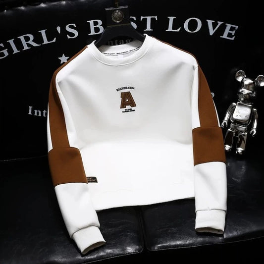 Kontrast Patchwork Plus Größe Trend Hoodies Sweatshirts männer Frühling Herbst Langarm Harajuku Tops Mode Lässig Männer Kleidung