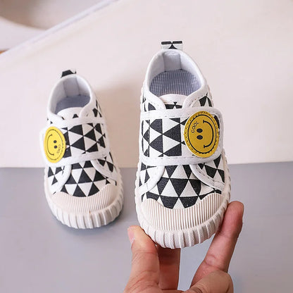 Fashion Children Shoe Versatile Canva Shoe 2025spring Autumn New Boy Shoe Flat Casual Shoes Simple Girl Shoes Comfort Baby Shoes