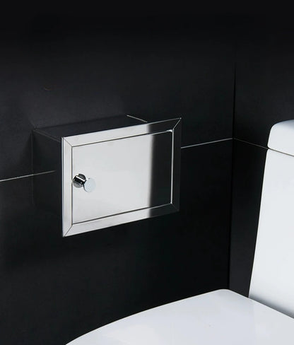 Einbau-Toilettenpapierrollenhalter in Mattschwarz, Aufbewahrungsbox für Seidenpapier aus Edelstahl für Badezimmer, Küche