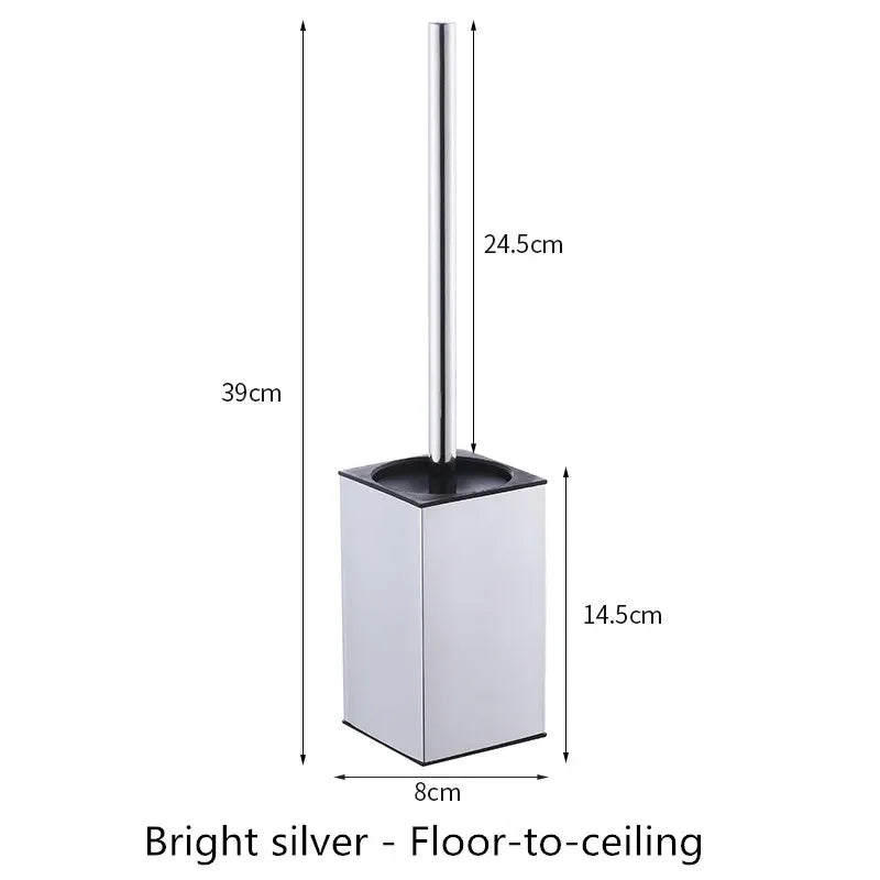 Toilettenbürstenhalter, Wandmontage, Badezimmer-Reinigungsbürste, Toilettenbürsten für die Reinigung von Stauraum, Edelstahl, Schwarz, Gold