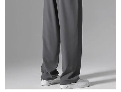 Herren-Freizeithose mit lockerer Passform, ultradünn, vielseitig, gerades Bein, sportlich, drapiert, Eisseidenhose, Sommer, leicht