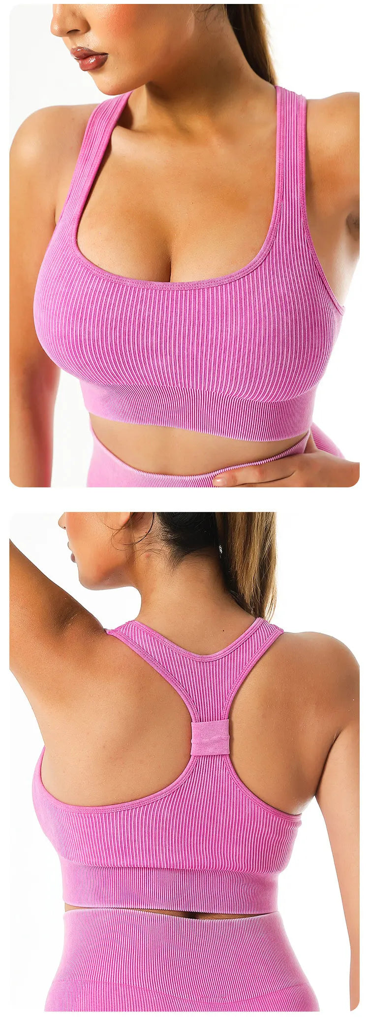 Yoga Suit High Waist Leggings Running Training Tights Sports Outfits Long Sleeve Crop Top Bra Seamless Fitenss Set Fitness Wear