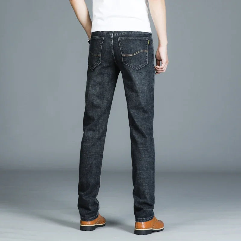 High Quality Mens Jeans Fashion Straight Denim Pants Men Classic Casual Jeans Male Plus Size Denim Trousers Ripped Jeans 28-40.