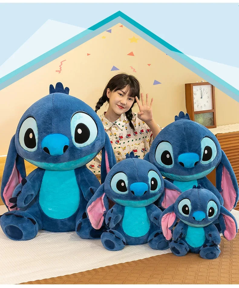 80cm Big Size Disney LILO & Stitch Anime Plush Stuffed Doll Room Plushies Pillow Kawaii Ornaments Children's Holiday Gifts