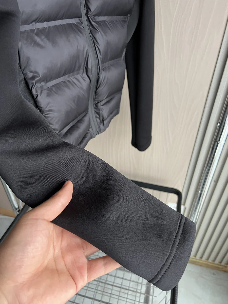 2025 Winter New Arrival  Women's Lightweight Warm Down Jacket with Long Sleeves and Zippered Hooded Sports Coat 4391742.