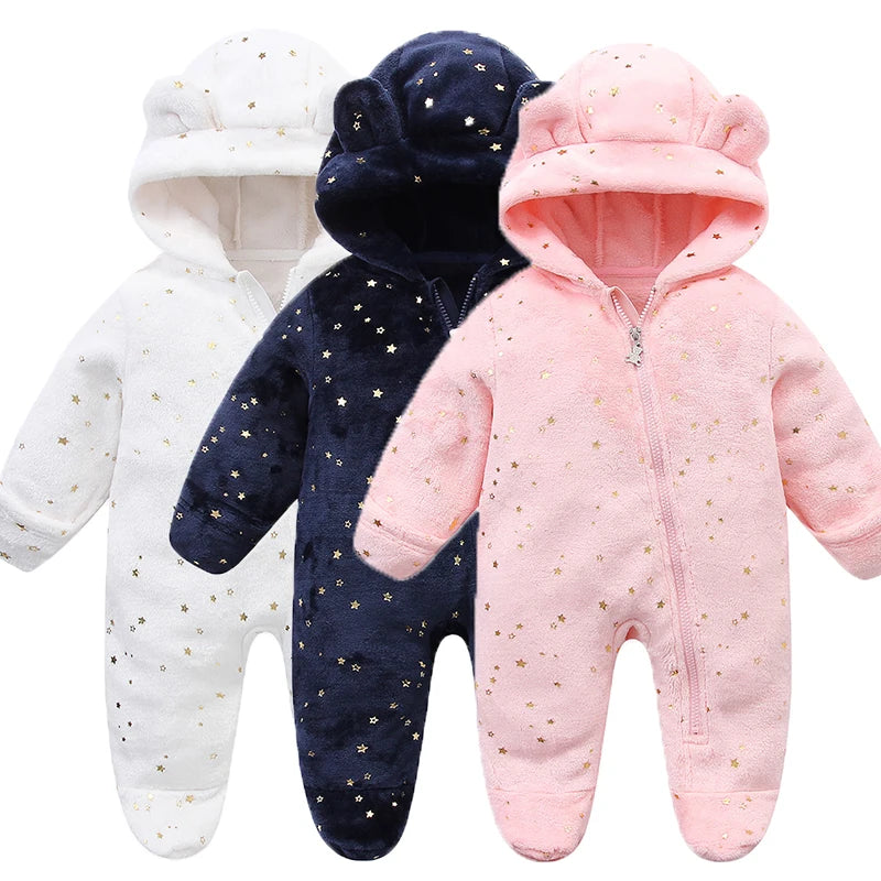 Neugeborenen Baby Kleidung Flanell Herbst Winter Baby Jungen Mädchen Strampler Cartoon Neugeborenen Body Weiche Warme Overall für Babys 0-12M.