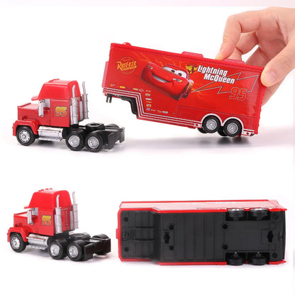 Disney Pixar Cars 2 3 Lightning McQueen Mack Uncle Jackson Storm Car Truck 1:55 Diecast Vehicle Metal Toys Gift for Children.