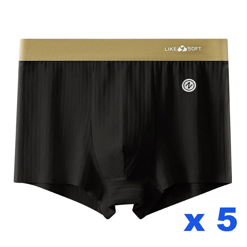 5-teilige gestreifte lustige Boxershorts für Herren, Unterwäsche, sexy Unterhose, Mann, männlich, Homme, U-konvexe Shorts, Dessous, Boxershorts, Höschen