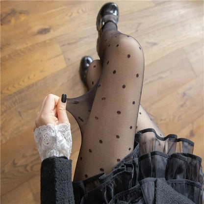 Sexy Blue Butterfly Net Stockings Women's Long Tube Socks Invisible Sweat Absorbent Polka Dot Design Pure Desire Stockings
