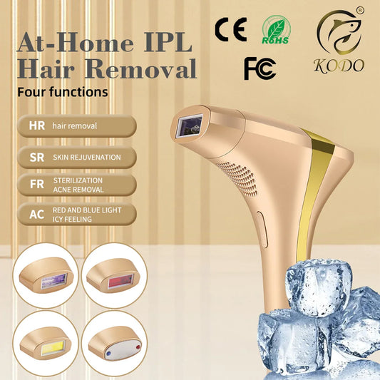 KODO 2025 High-end customization ice Laser Hair removal Laser Epilator Permanent IPL Painless Photoepilator 4 in 1 face and body.
