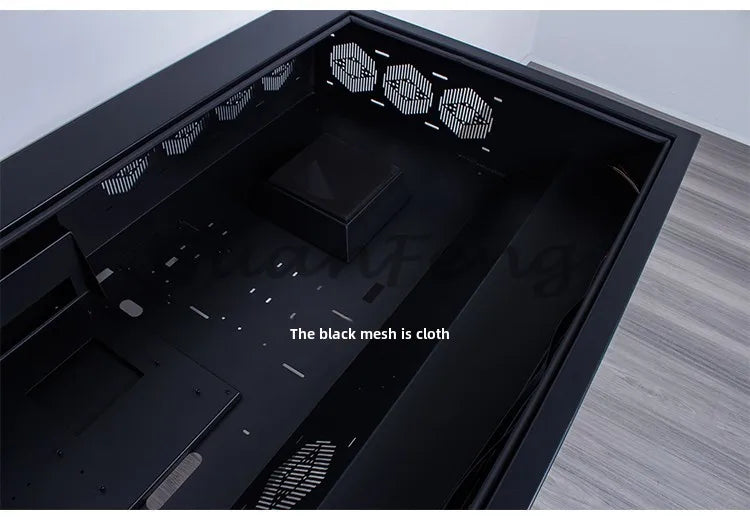 Computergehäuse für große Spieler, All-in-One-Tisch, hochwertiger Desktop, vollständig transparent, großes Gehäuse, cooler wassergekühlter Sci-Fi-Spieltisch