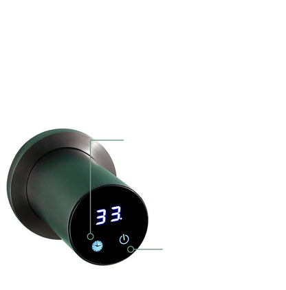 Bathroom Electric Heated Towel Rail Warmer Digital Display Temperature Time Control Smart Home Concealed Bar 304 Stainless Steel.