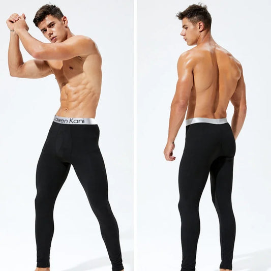 2025 New Men's Tight Sports Pants Slim Pants Autumn And Winter Thermal Pants Plush High Stretch Quick Drying Compression Pants.