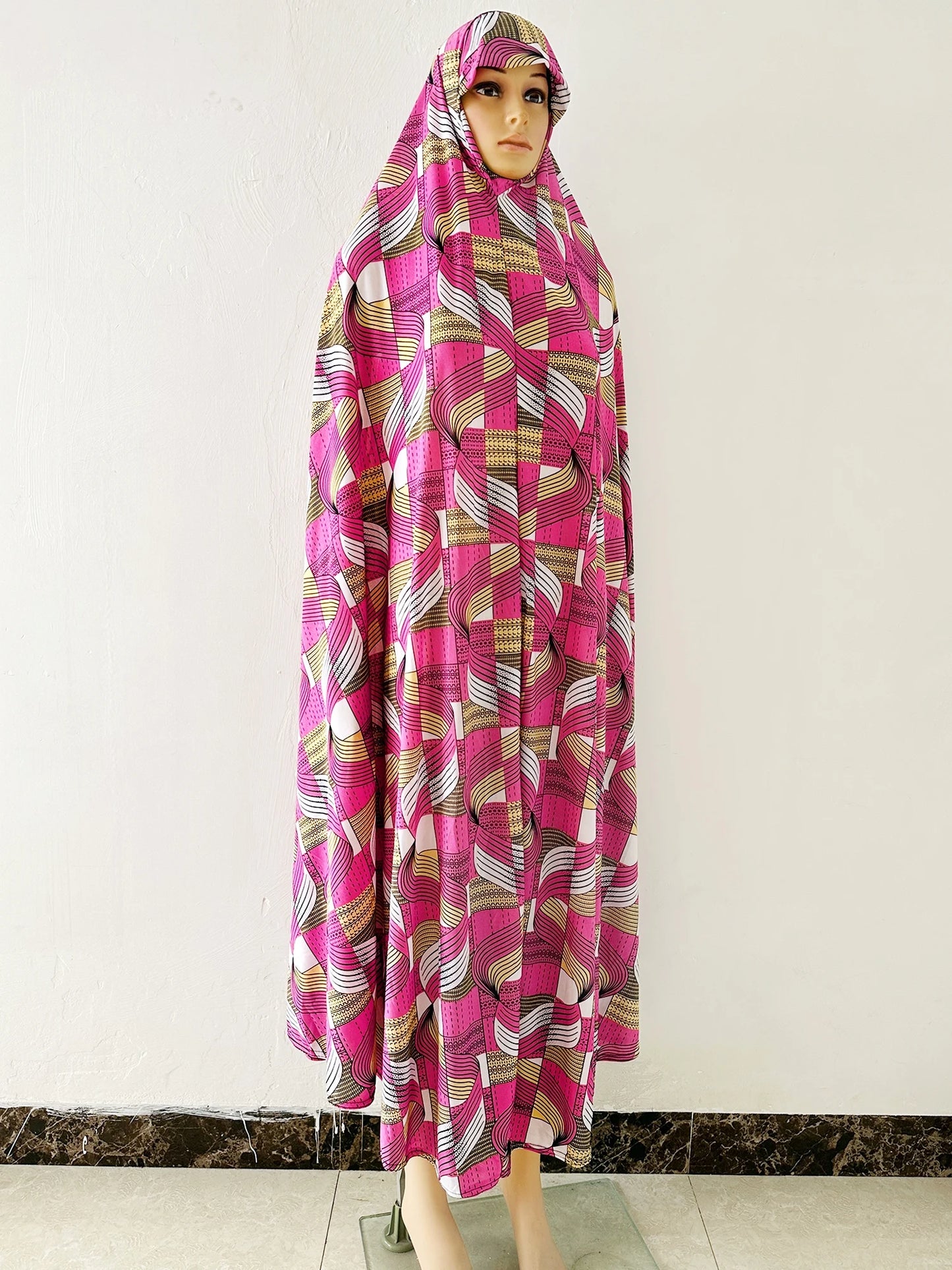 6XL  Muslim Womens Hooded Abaya African Sleeveless Prayer Garment Kaftan Dress With Hijab Floral Dubai Saudi Robe Ramadan