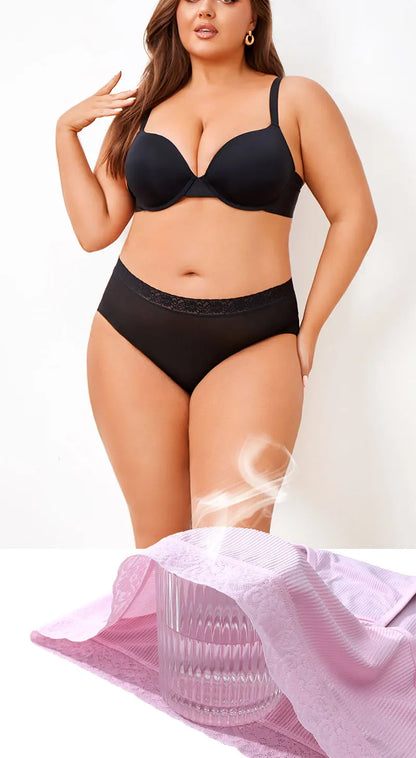 5Pcs Sexy Ice Silk Briefs Large Size Underwear 0XL-4XL Panty Women's Seamless Underwears 8 Solid Color Breathable Underpants.