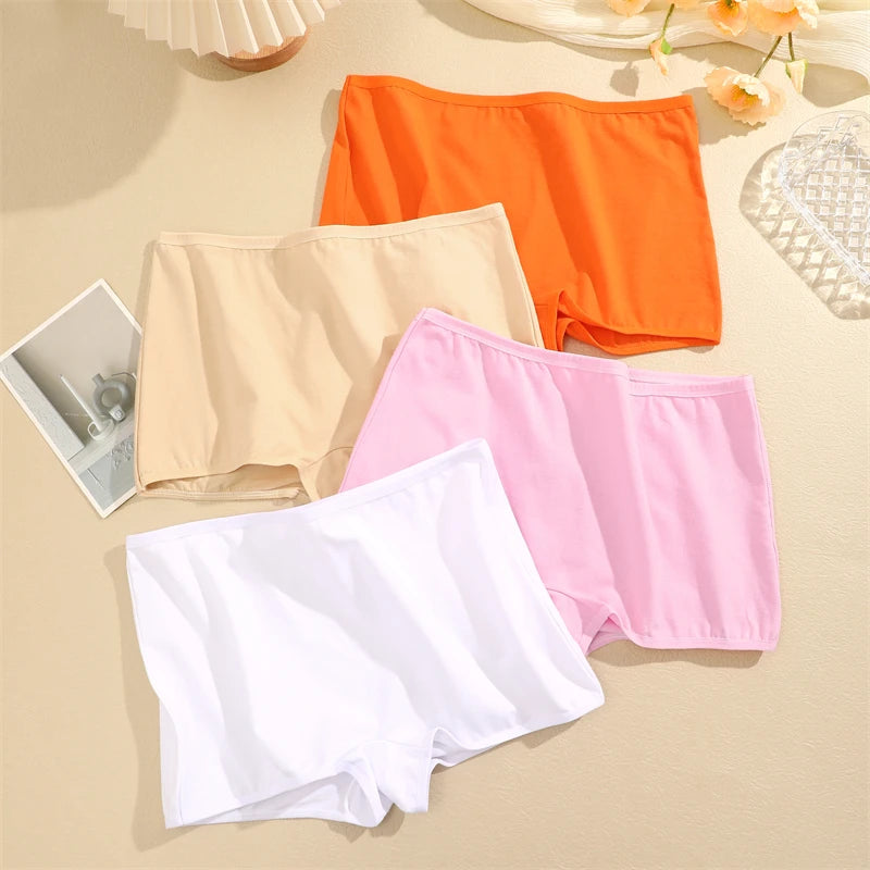 New Women's Panties Cotton Seamless Sports Boxers Underwear Female Solid Color Briefs Cozy Lingerie Intimate Underpants XS-XL