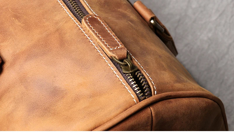 Vintage Herren Rindsleder Business Kurzstrecken tragen Handgepäck taschen große Kapazität Reisetasche einfache Umhängetaschen.