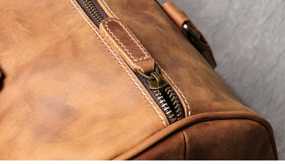 Vintage Herren Rindsleder Business Kurzstrecken tragen Handgepäck taschen große Kapazität Reisetasche einfache Umhängetaschen.