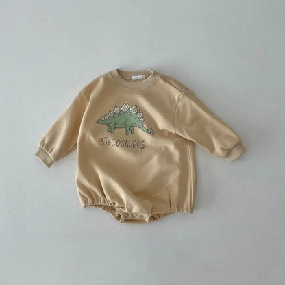 Baby Dünne Lose Einteilige Neue Herbst Infant Body Kleidung 1-18M Cartoon Dinosaurier Kleinkind Neugeborenen Artikel.