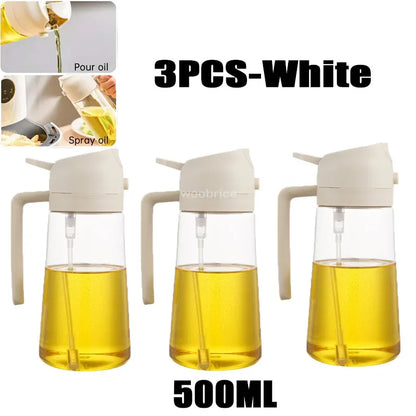 2in1 Kitchen Spray Oil Dispenser Oil Sprayer Polisher or Oil Brush for Air Fryer Salad Grilling Roasting Cooking Kitchen Acceeso.