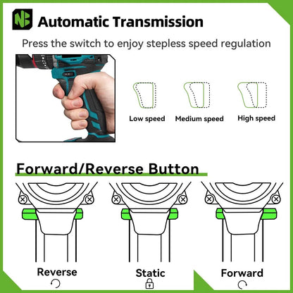 NEWBENY 80N.M 25 + 3 Drehmoment Bürstenlosen Bohrmaschine 3IN1 Akkuschrauber Holzbearbeitung Power Tool Für Makita 18V Batterie pin