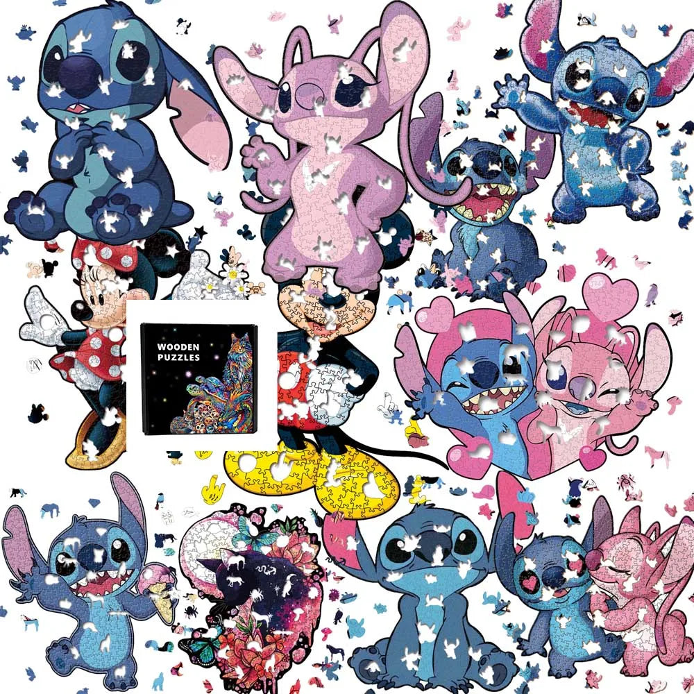 Cartoon animal wooden puzzle Film elements figure Popular classics wood jigsaws for adult kids Educational toy.