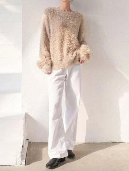 2025 Fashion Women Spring Autumn Knitted Sleeveless O-Neck Loose Pullover Sweater Tops Pull Ladies Winter Turtleneck Sweater.